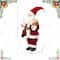 Glitzhome® 18" Faux Fur Christmas Mail Santa Figurine